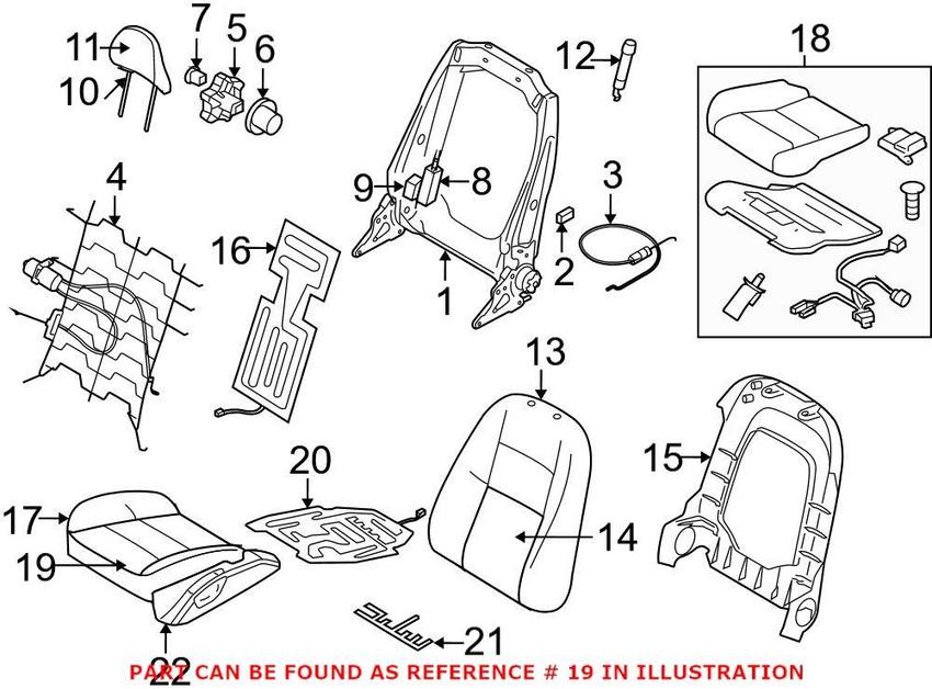 Volvo Seat Cover - Front Lower 39875883